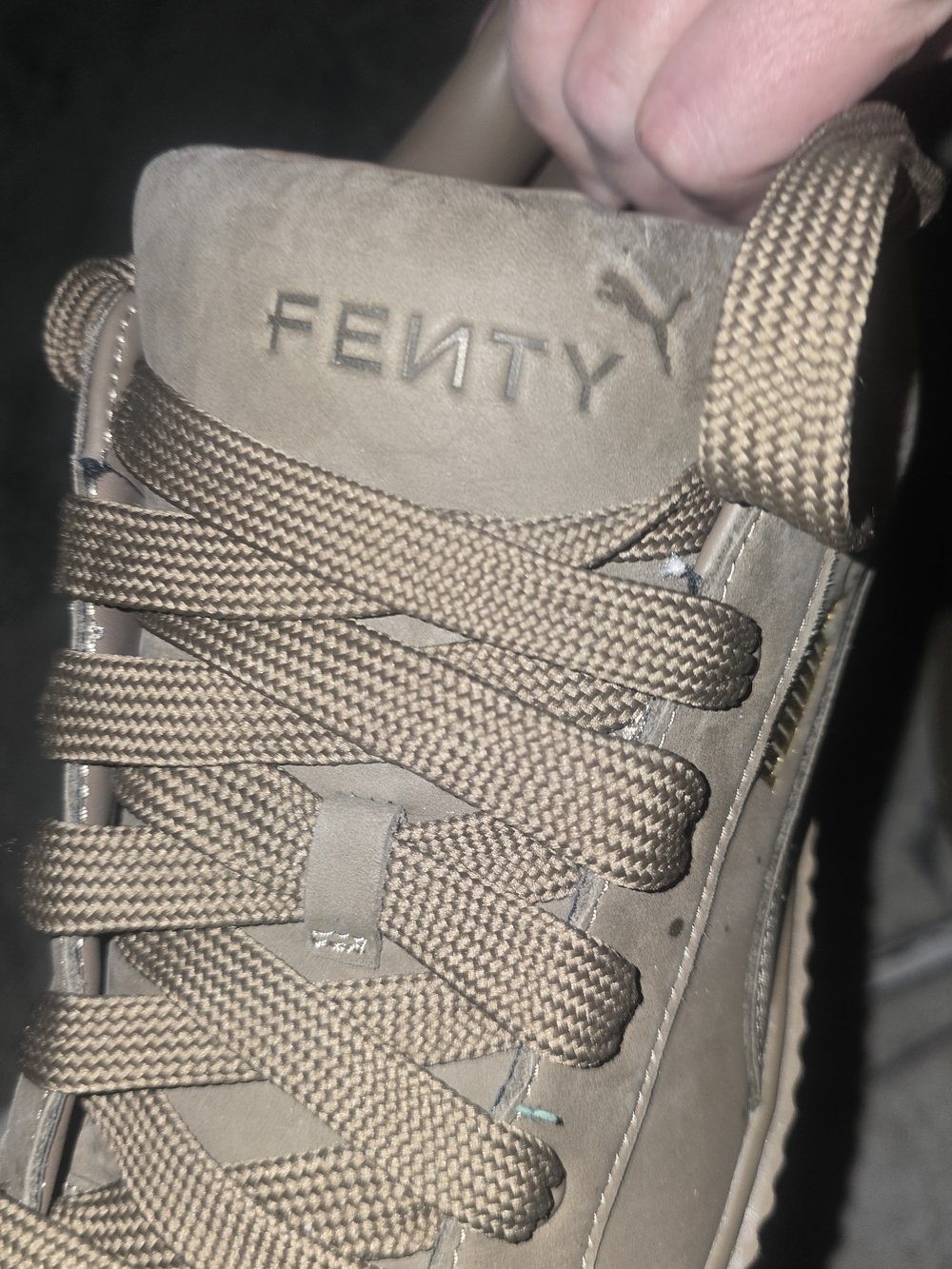Fenty Beauty Men's Suede Sneaker in Taupe Puma 11mens Worn 1 Time